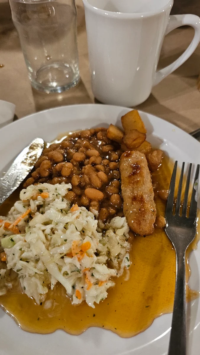 Beans and Cold Slaw with Sausage