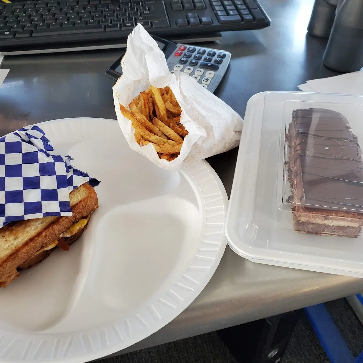 Weekender Cajun Fries Chocolate Eclair