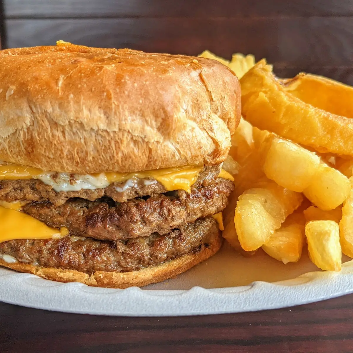 Triple Cheeseburger with Fries