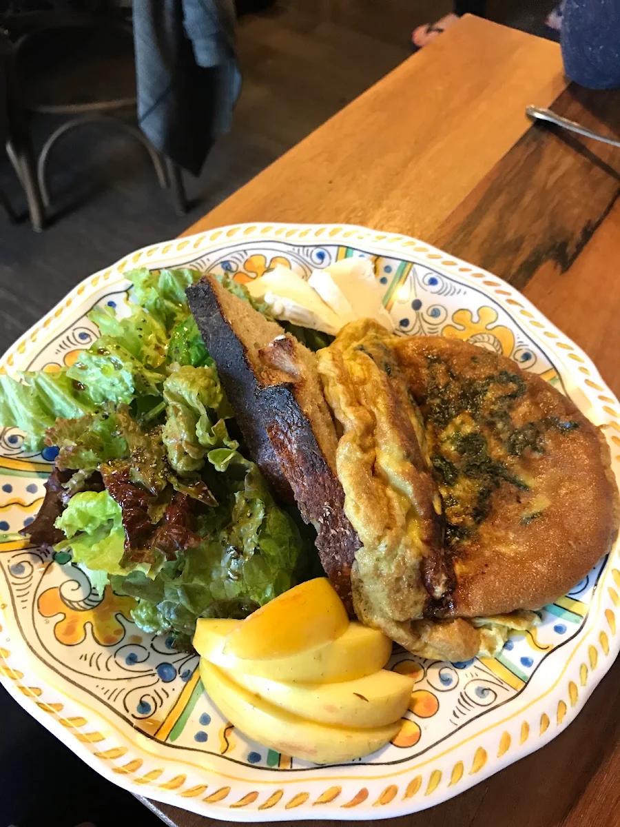 Spinach Frittata with Goat Cheese