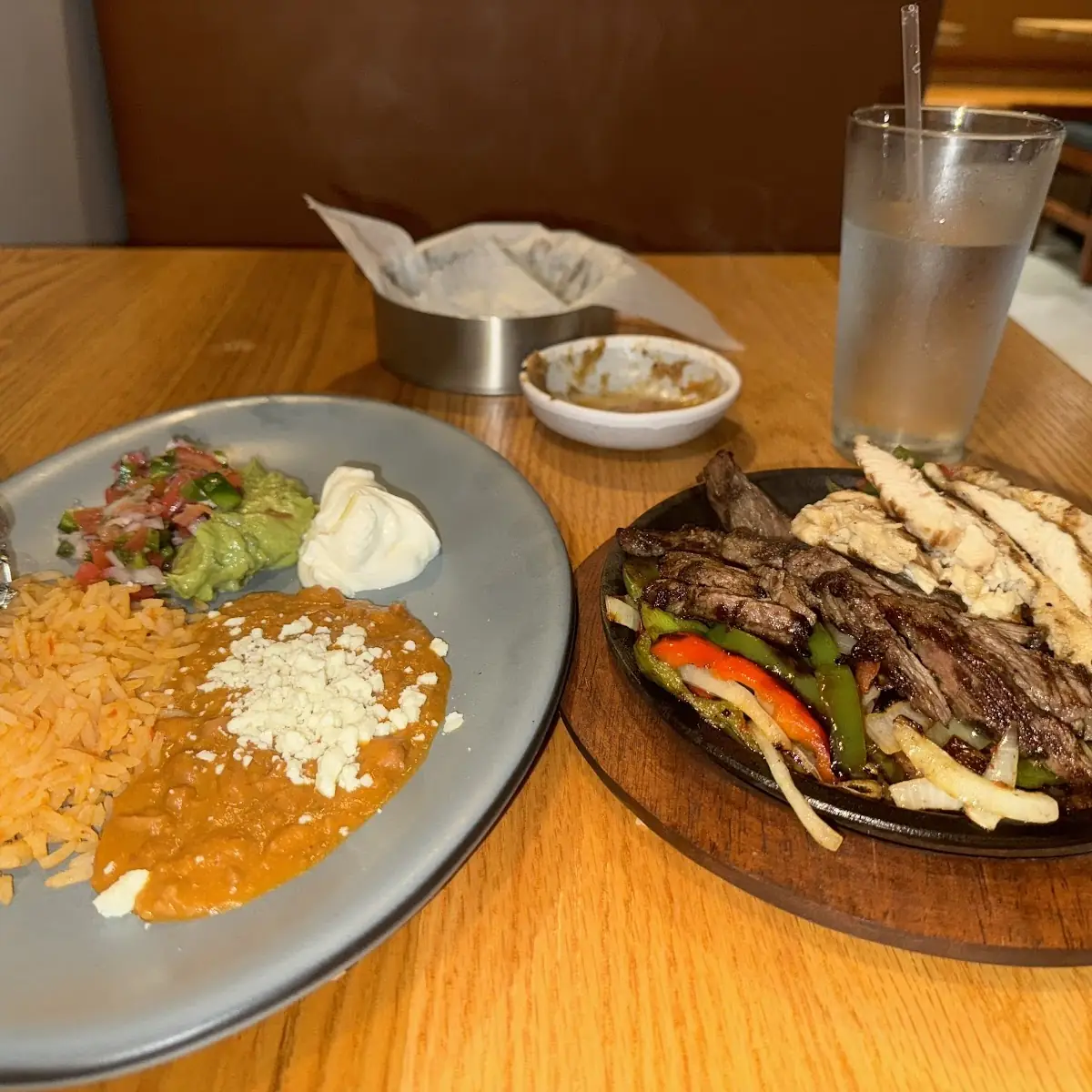 Grilled Skirt Steak with Refried Beans
