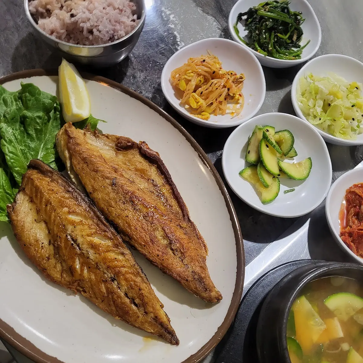 Grilled Mackerel Soybean Paste Soup