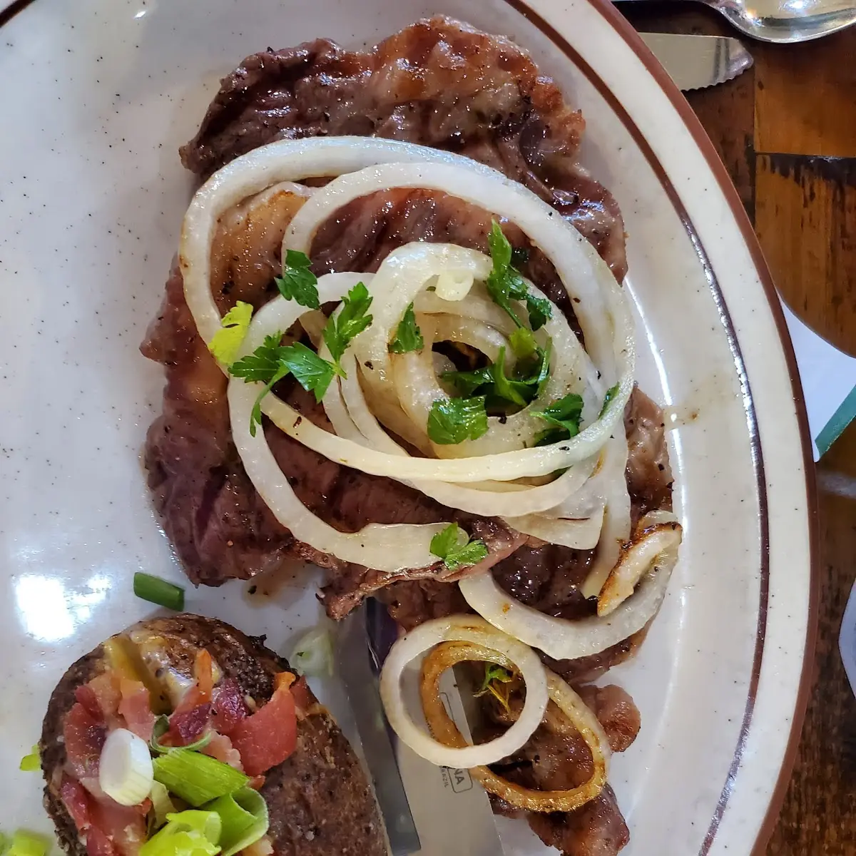 New York Steak with Loaded Baked Potato