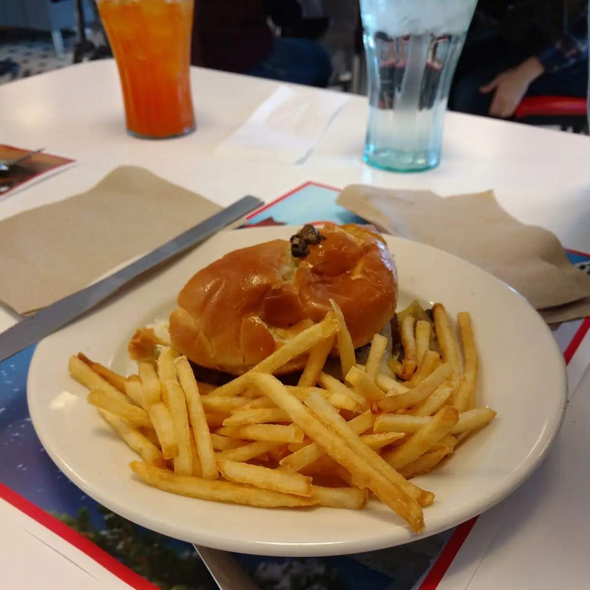 Steak Burger and Fries