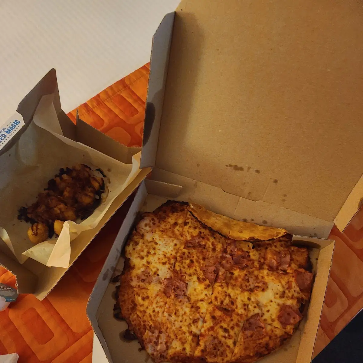 Thin Crust Ham Pizza