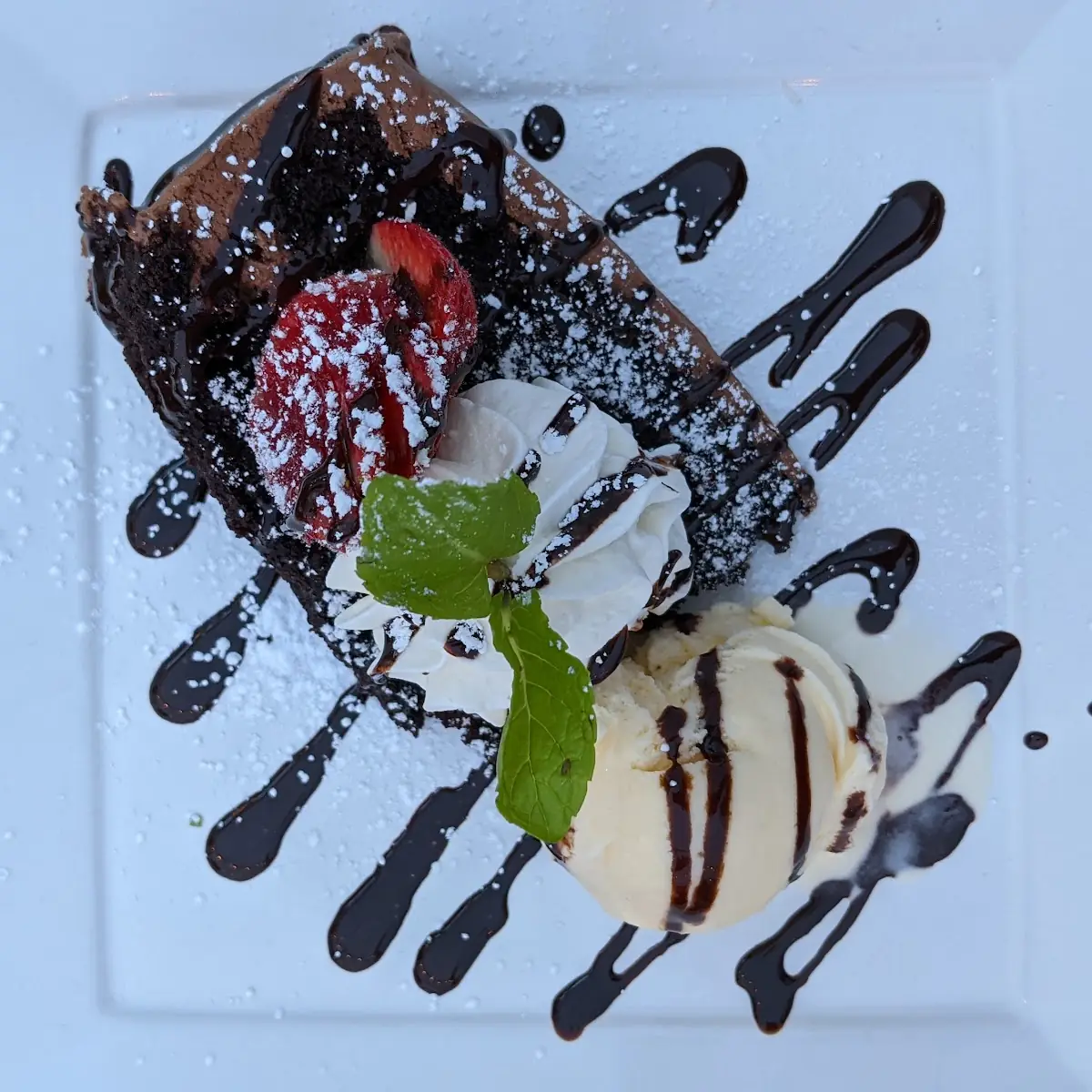 Chocolate Cake with Ice Cream