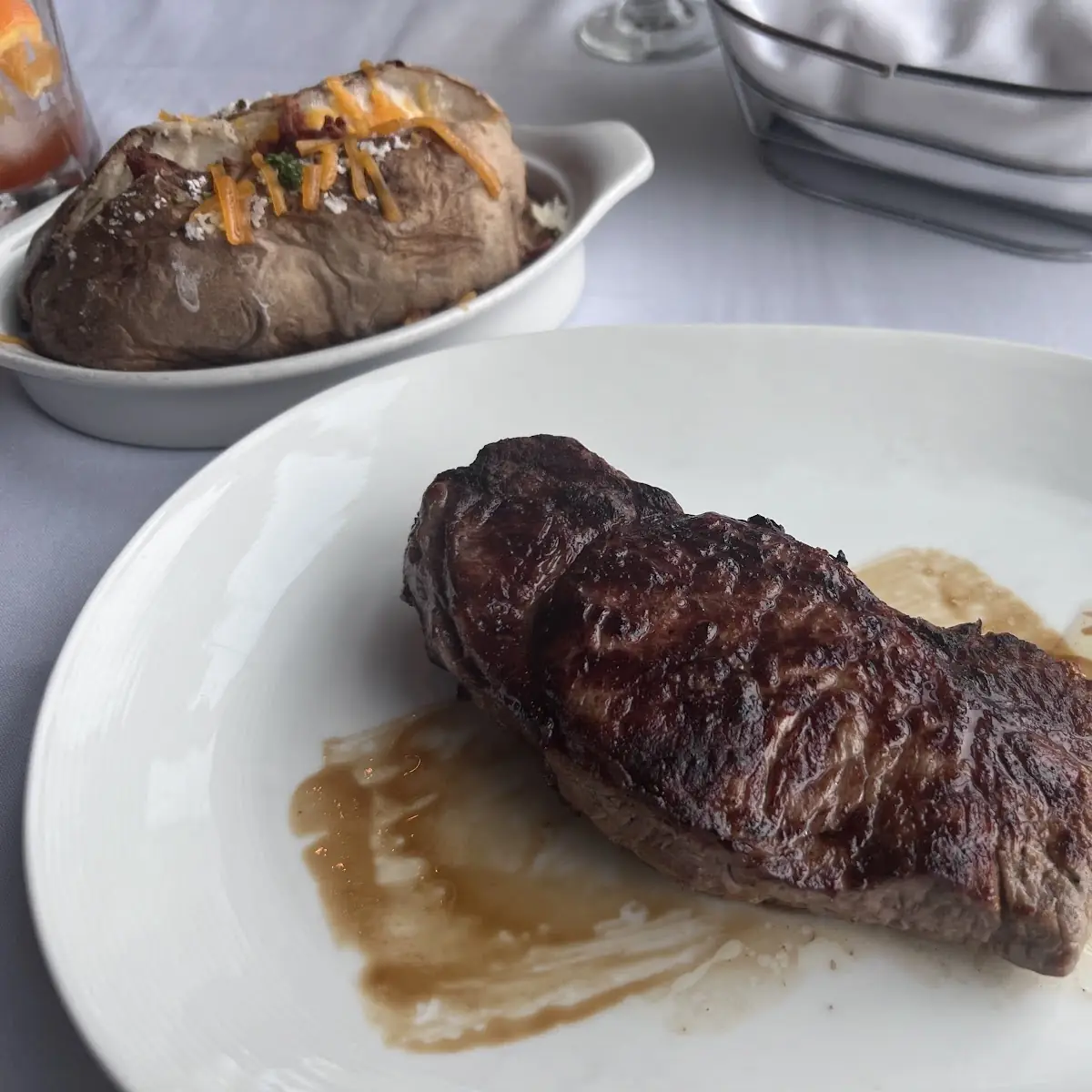 Ribeye Steak Medium with Baked Potato