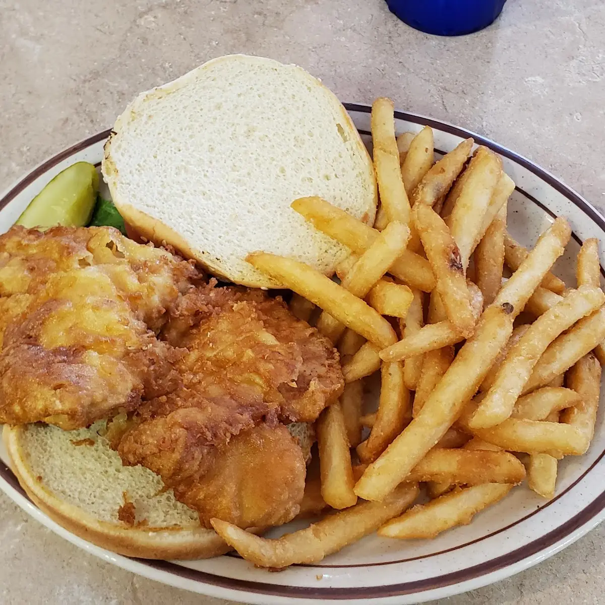 Chicken Breast Sandwich & French Fries