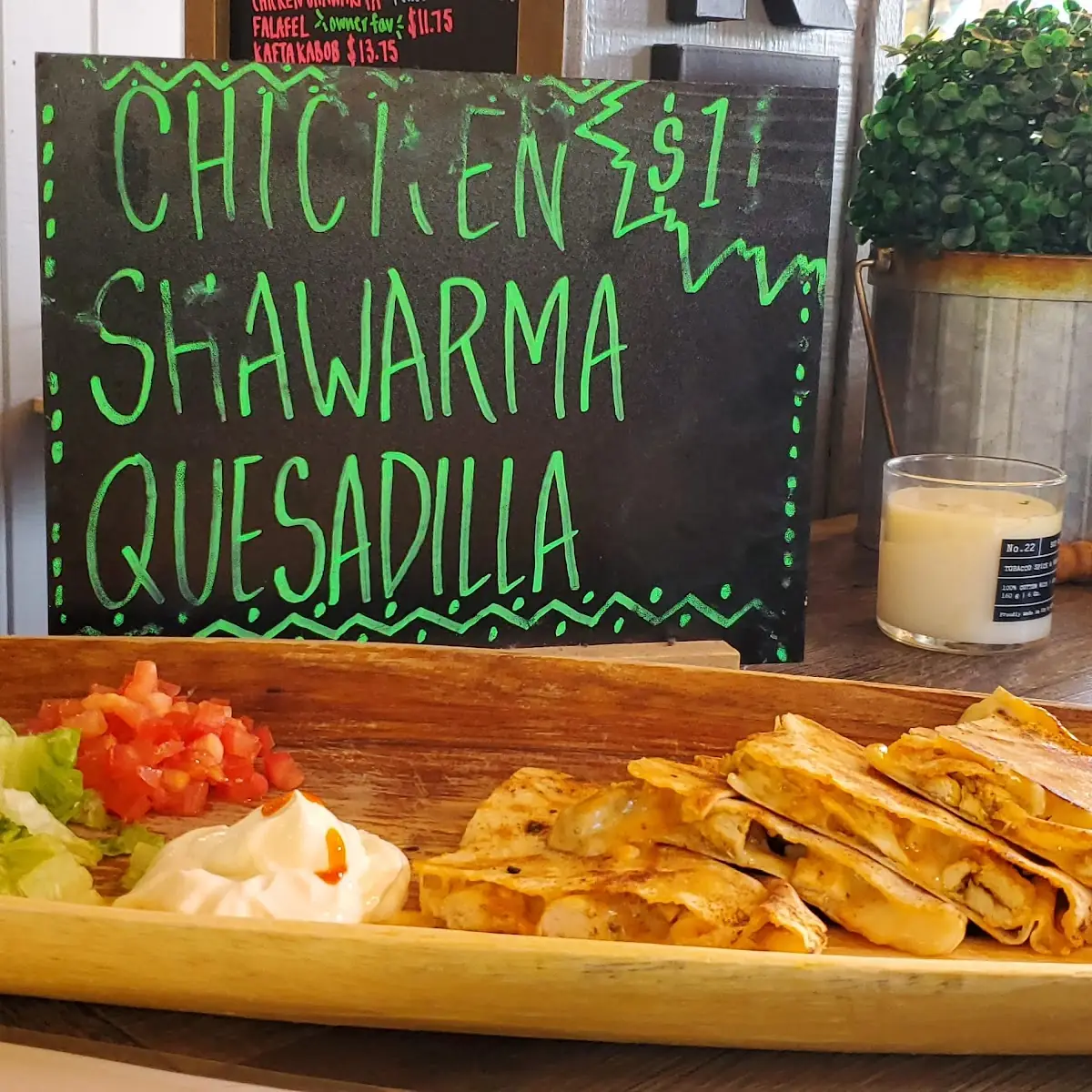 Chicken Shawarma Quesadilla