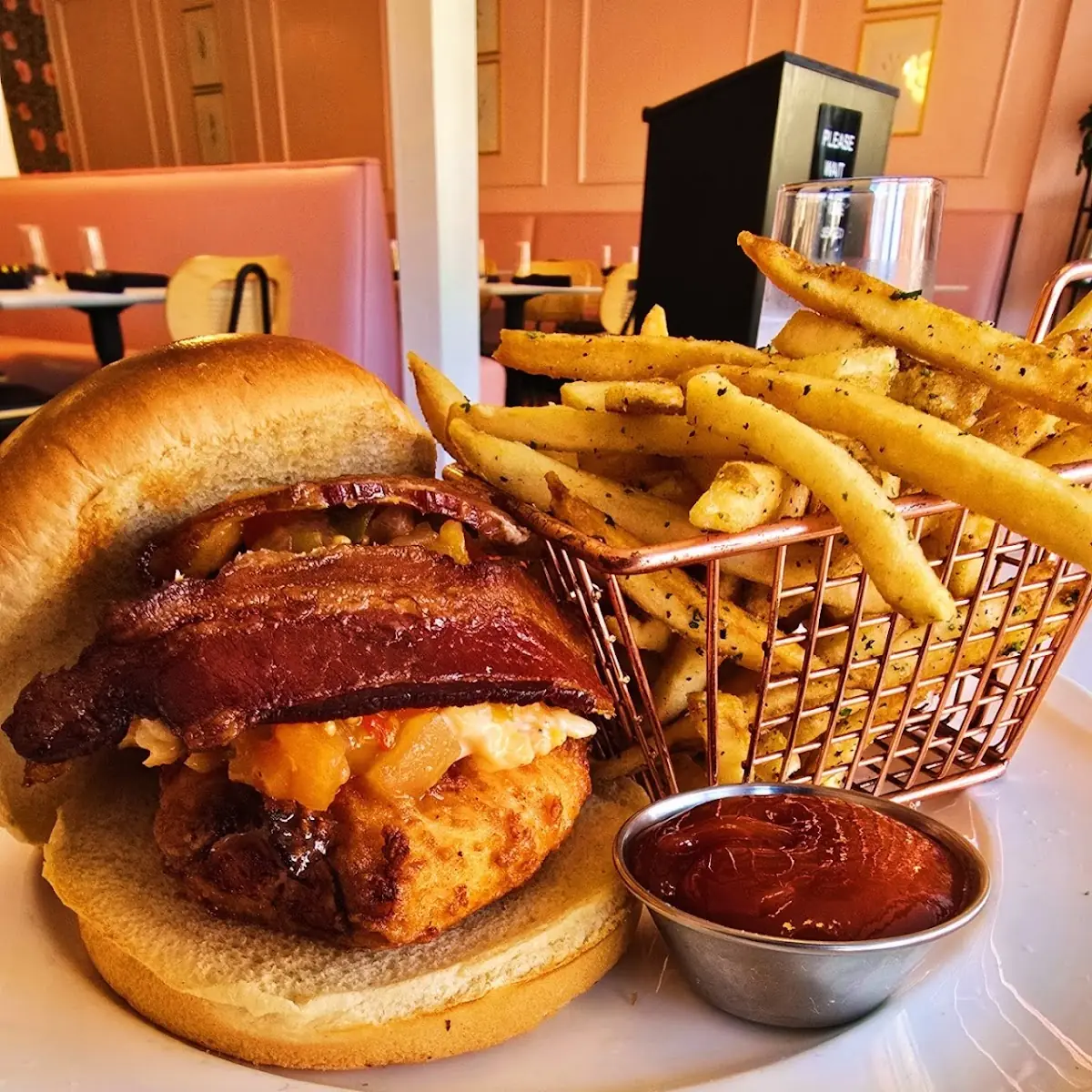 Fried Chicken Sandwich and Fries