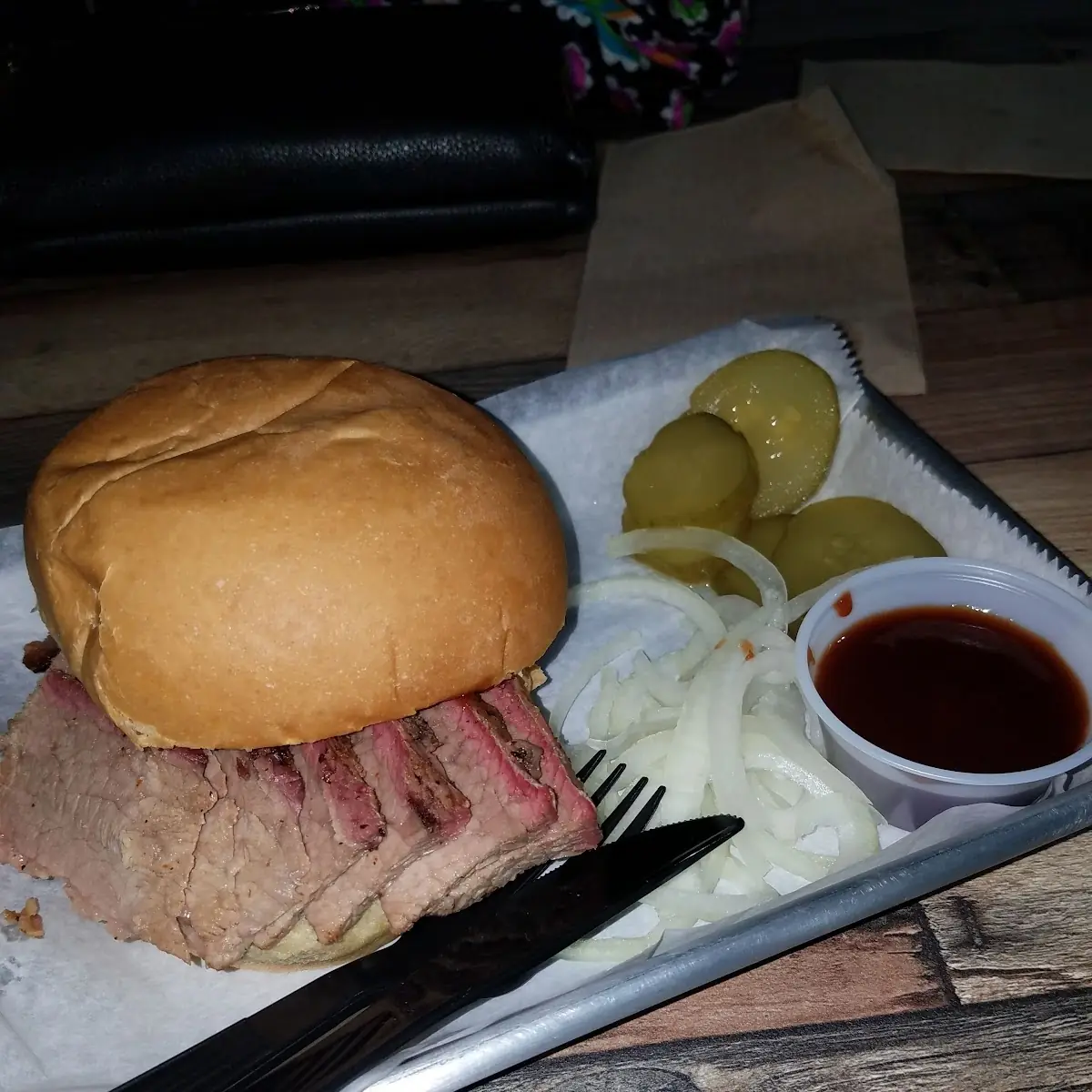 Sliced Brisket Sandwich