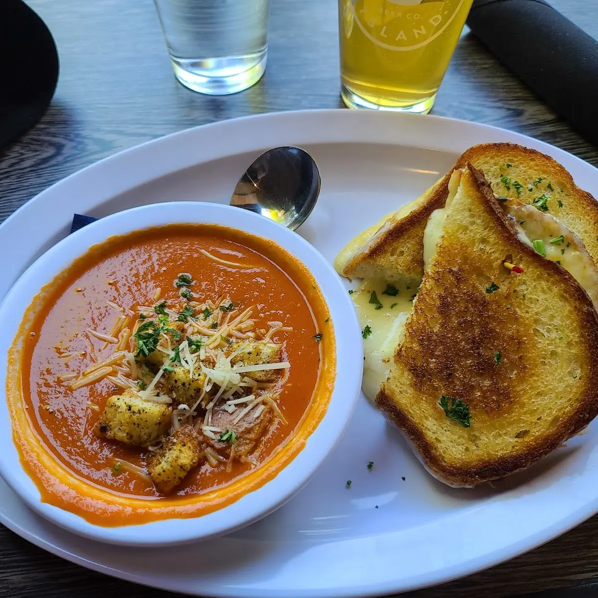 Adult Grilled Cheese & Tomato Bisque