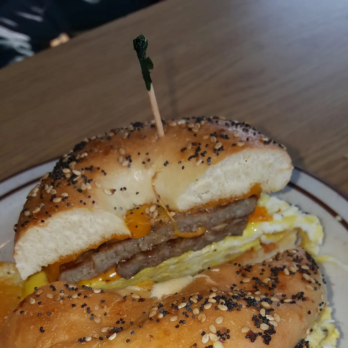 Egg Sausage Cheese Bagel
