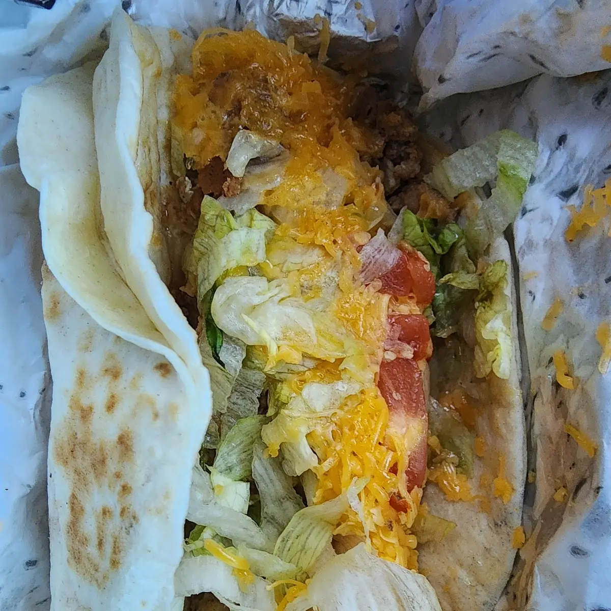 Quesadilla Wrapped Chicken Soft Taco