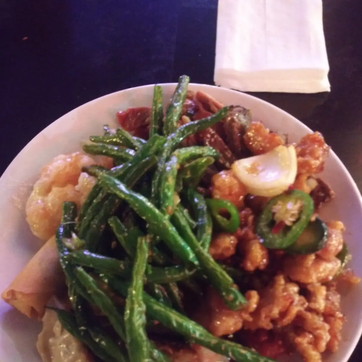 General TSO's Chicken and Green Beans