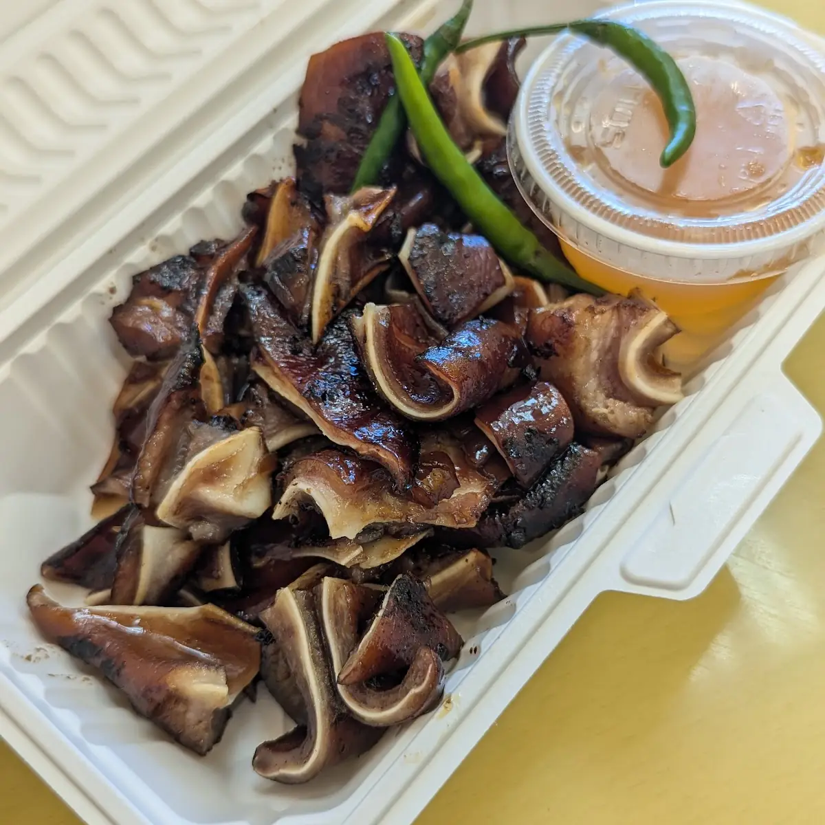 Barbeque Pork Ears Extra Well Done