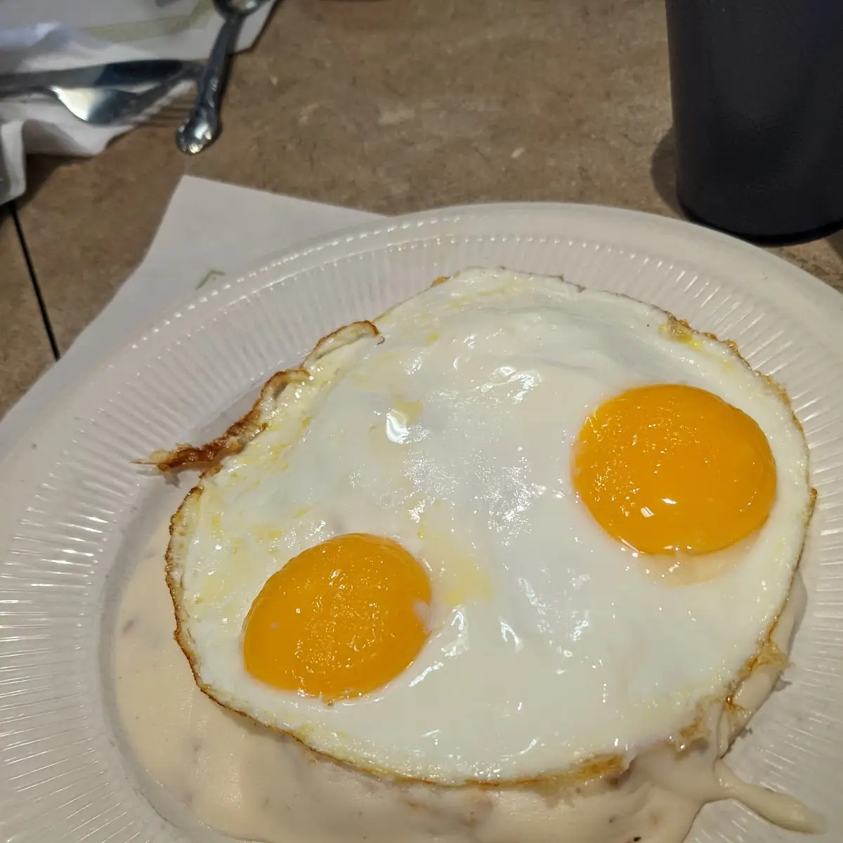 Half Order Biscuits and Gravy with Eggs