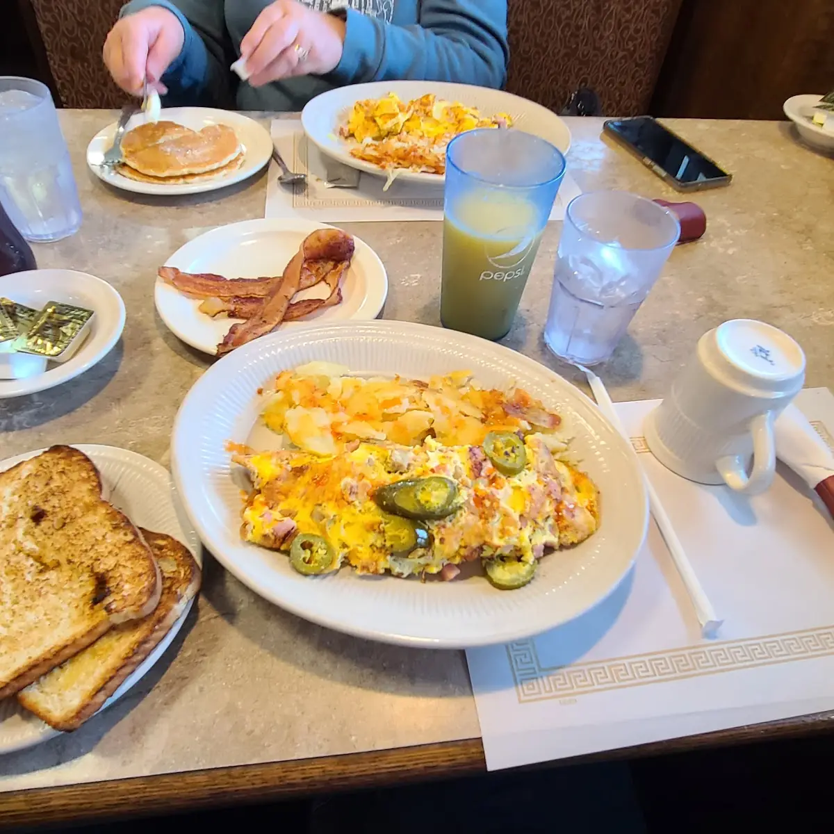 Meat Lovers Omelette with Side of Bacon