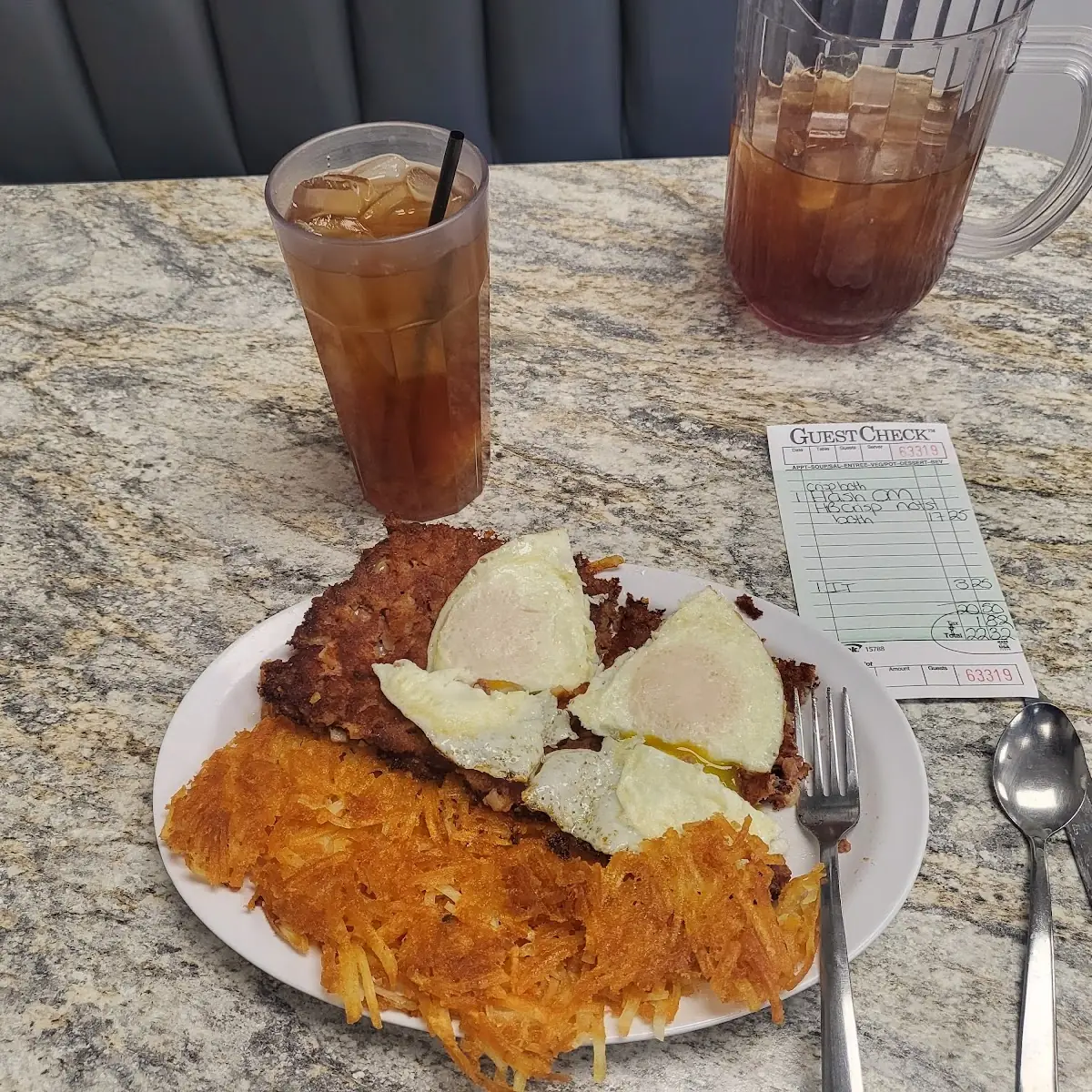 2 Eggs Corned Beef Hash and Hashbrowns