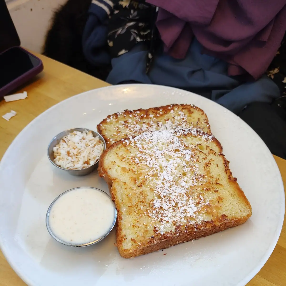 Coconut Milk Stuffed French Toast