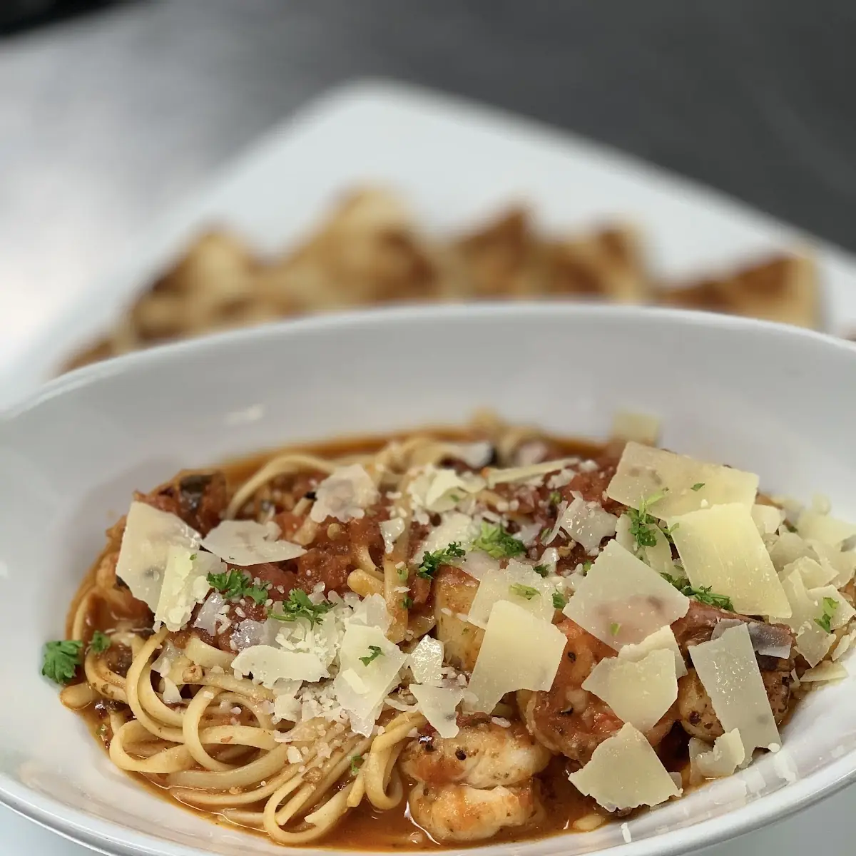 Angry Seafood Linguine
