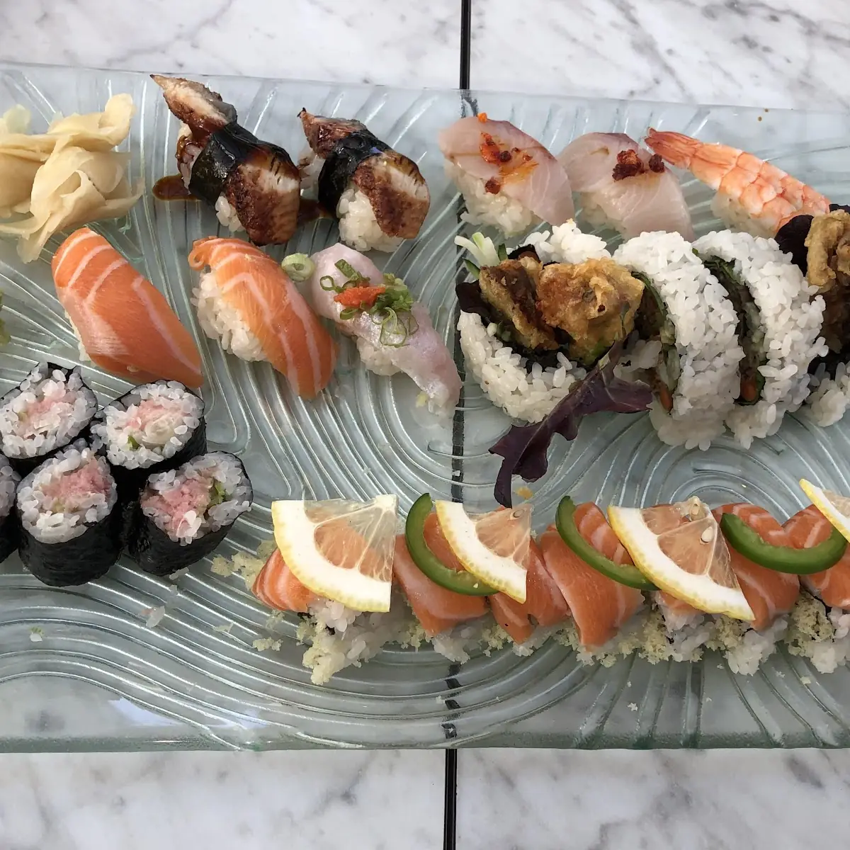 Rainbow and California Roll
