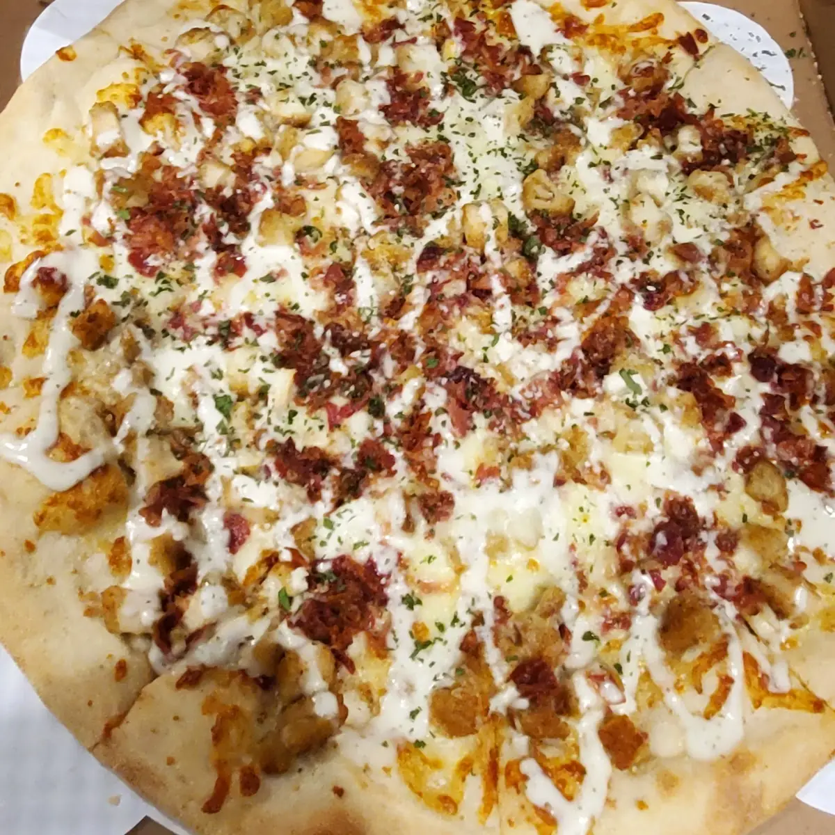 Chicken Bacon Ranch Pizza