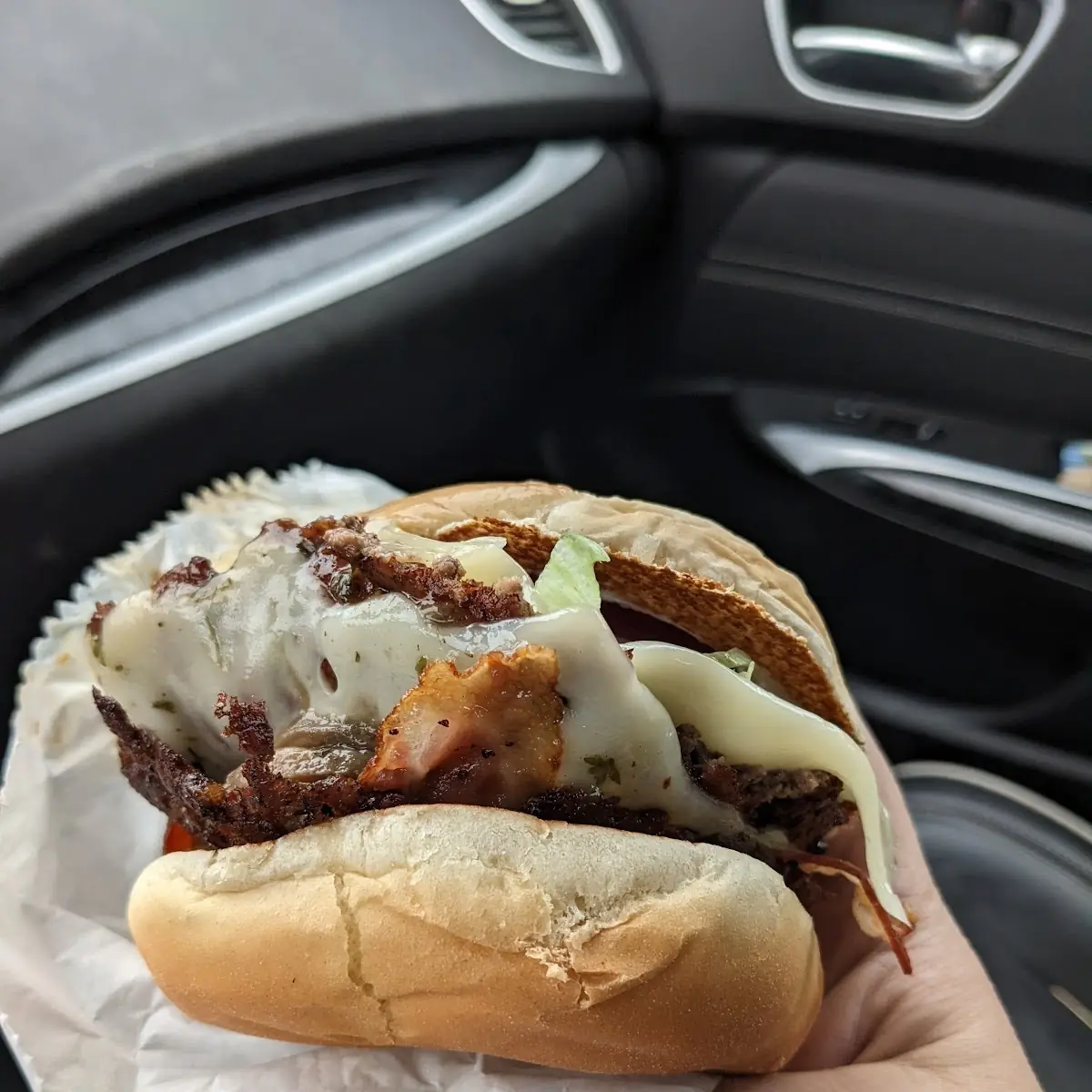 Mushroom Swiss Bacon Cheeseburger