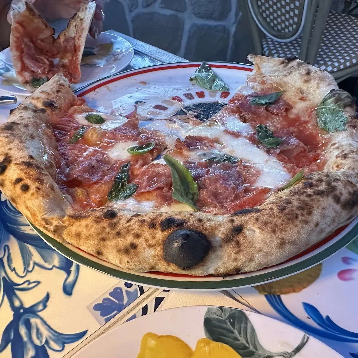 Neapolitan Pizza Margarita with Fresh Basil