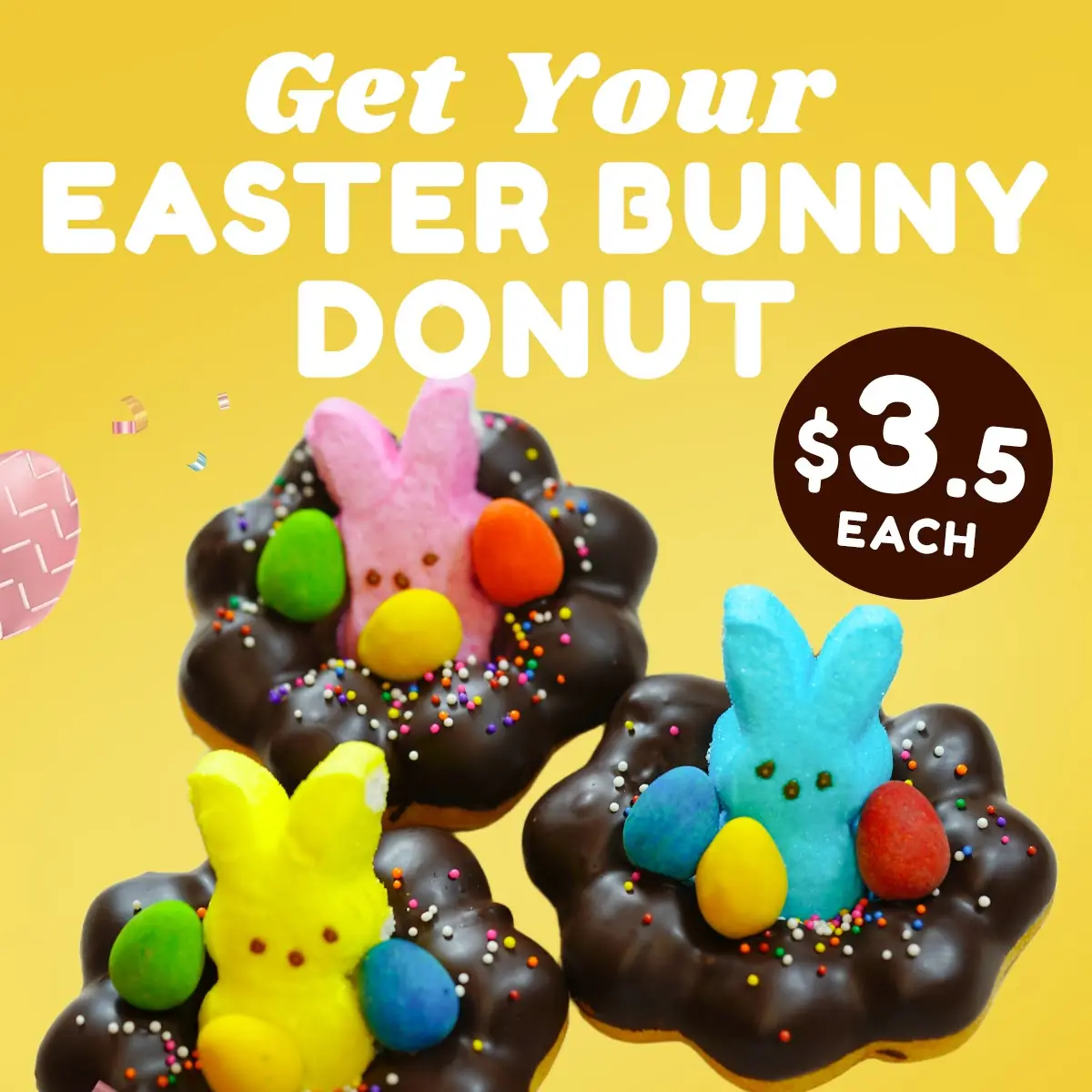 Limited Time Mochi Donut Easter Bunny