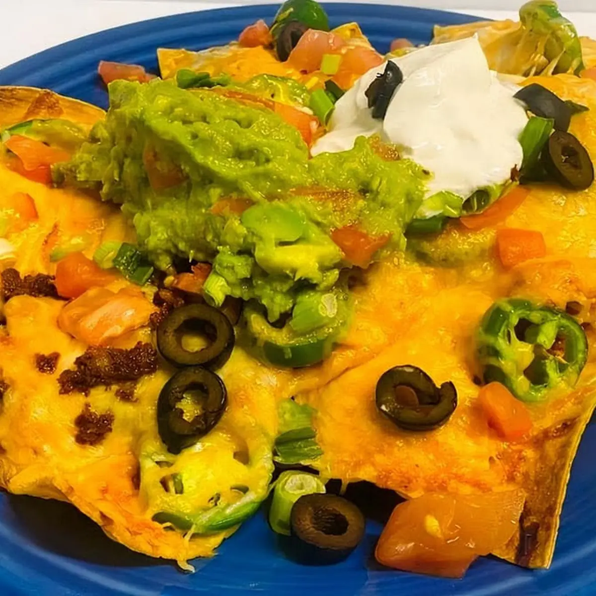 Loaded Beef Nachos with Toppings