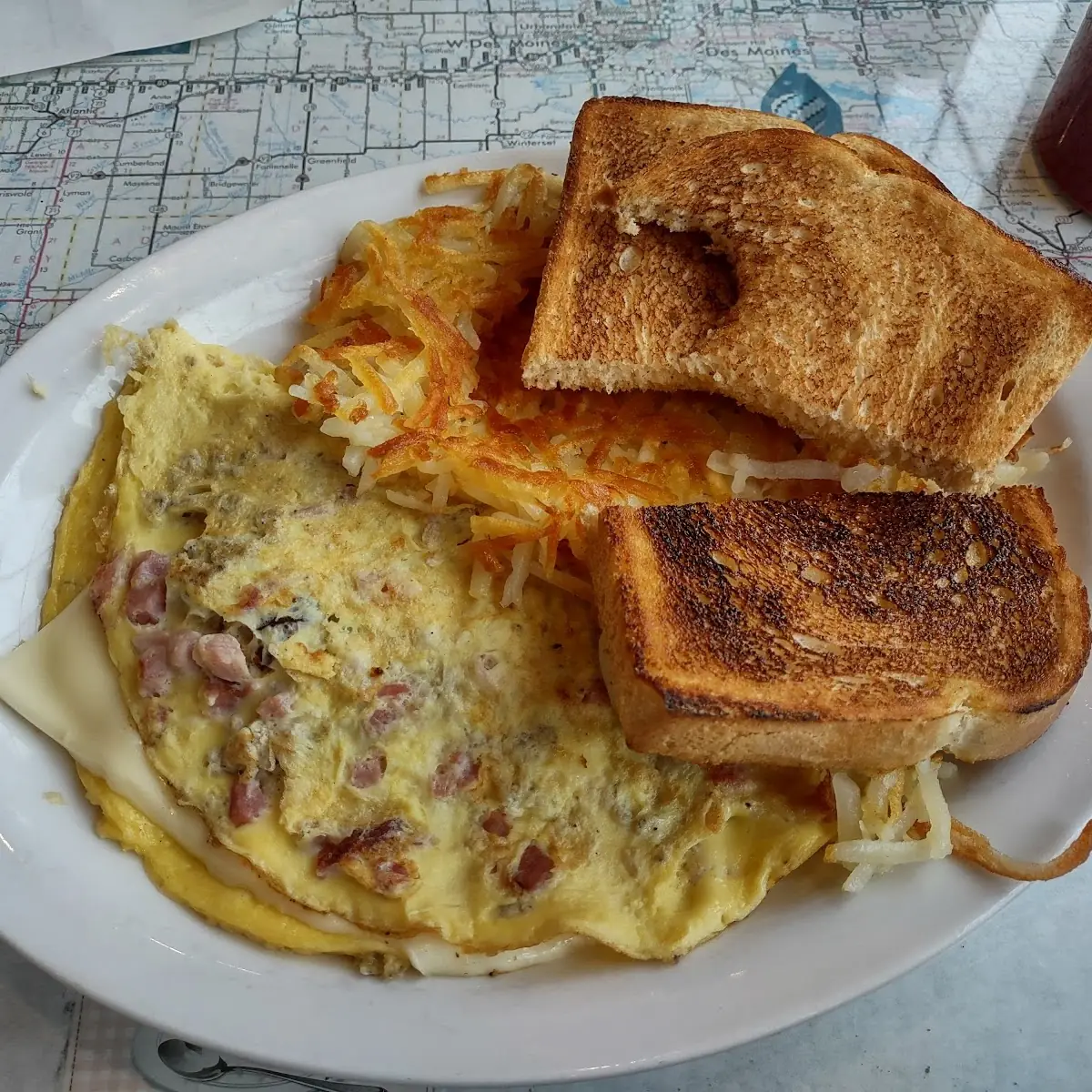 Ham, Sausage & Cheese Omelet