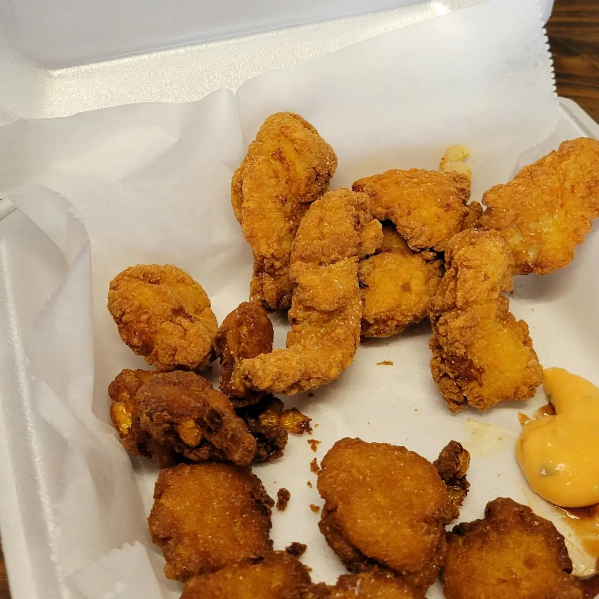 Chicken Strips and Corn Nuggets