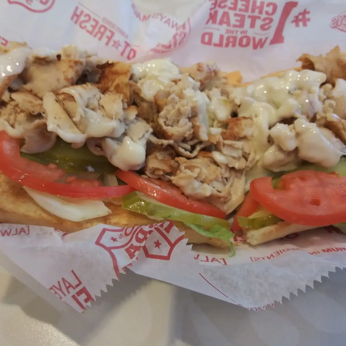 Chicken Philly Cheese Steak Sandwich