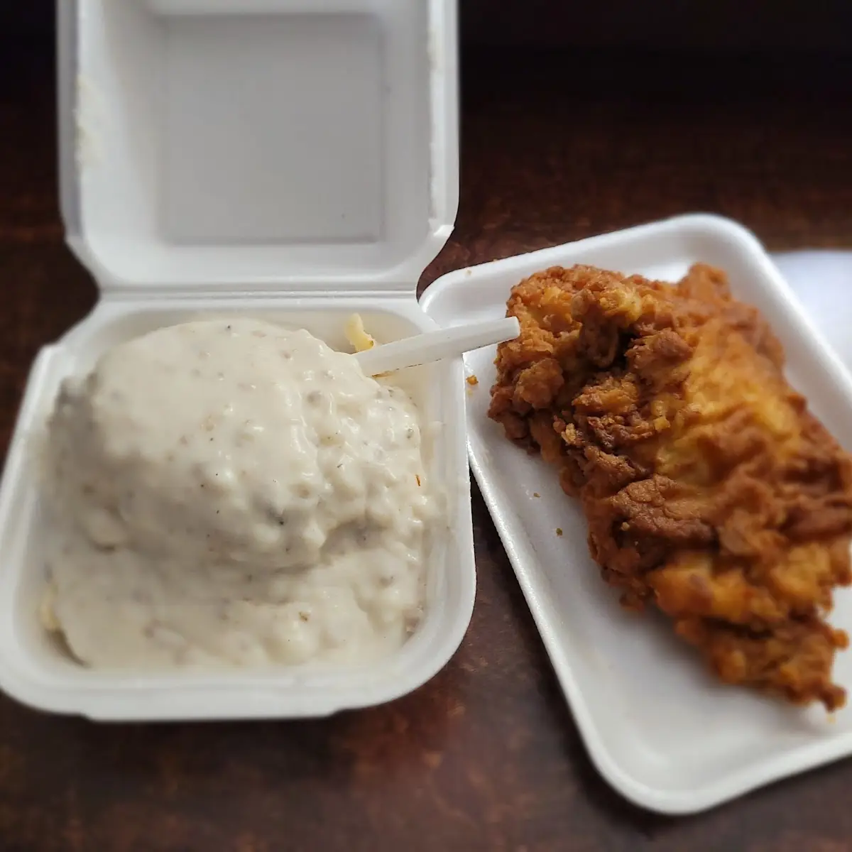 Biscuit and Gravy with Pork Chop