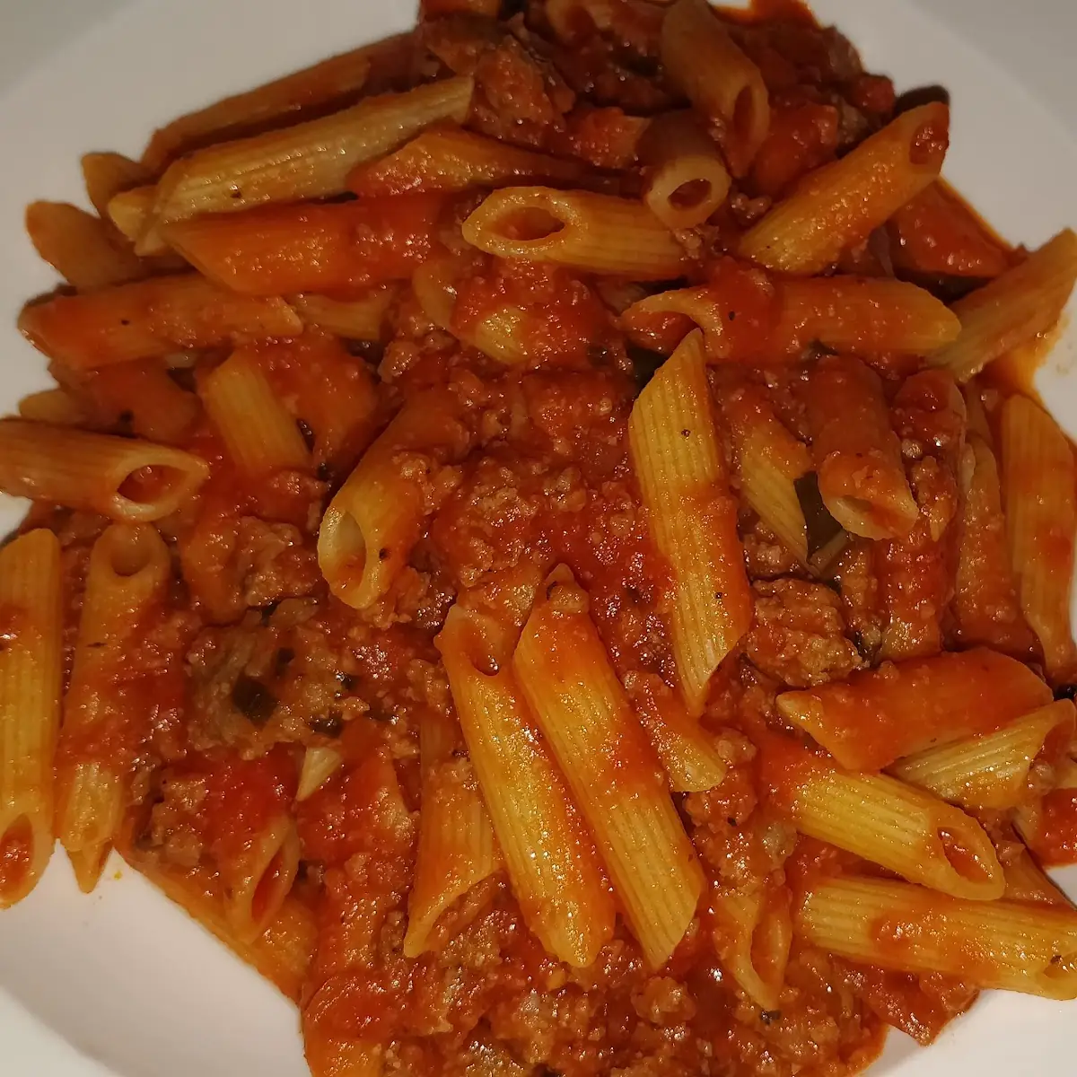 Penne Pasta with Meat Sauce