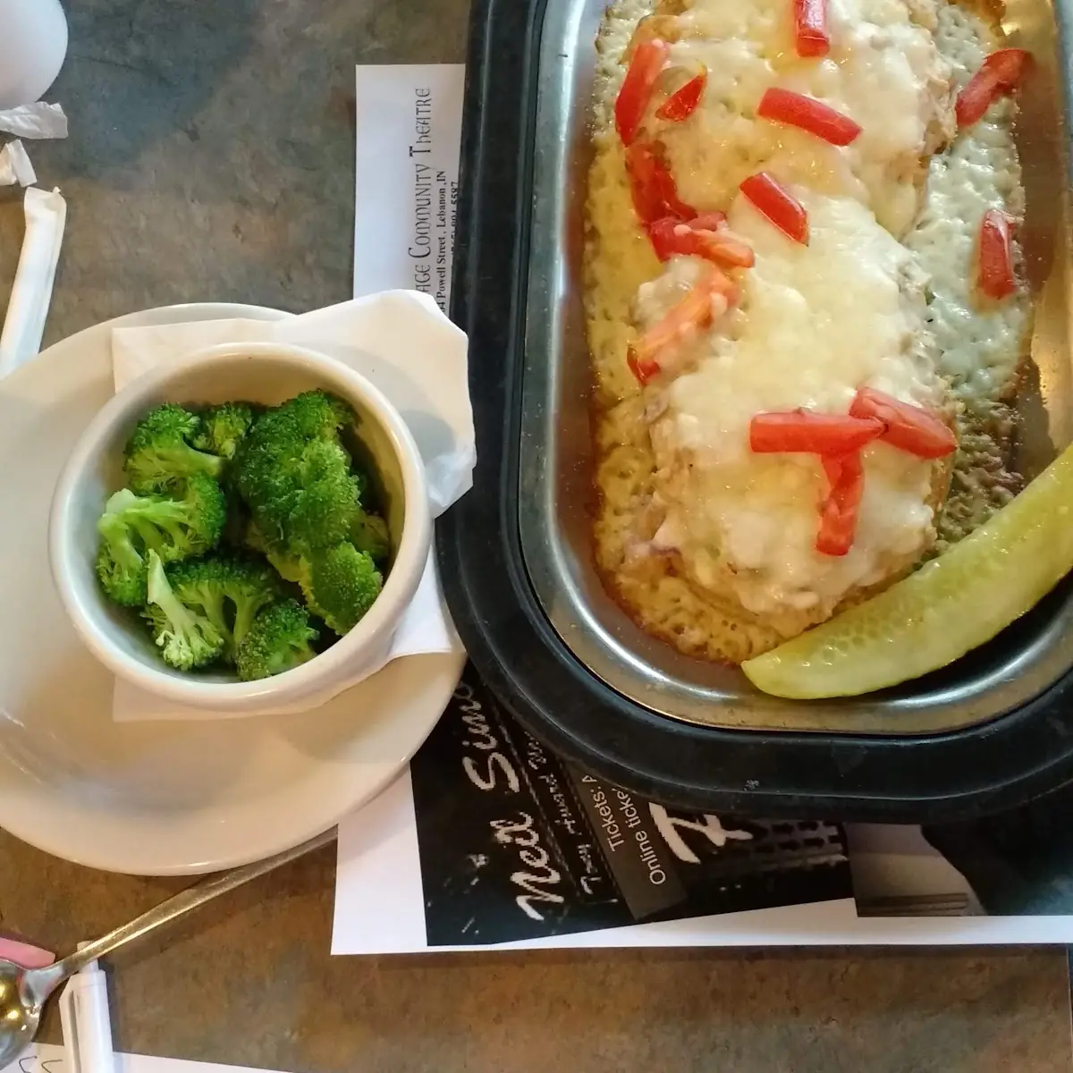 Tuna Melt and Broccoli