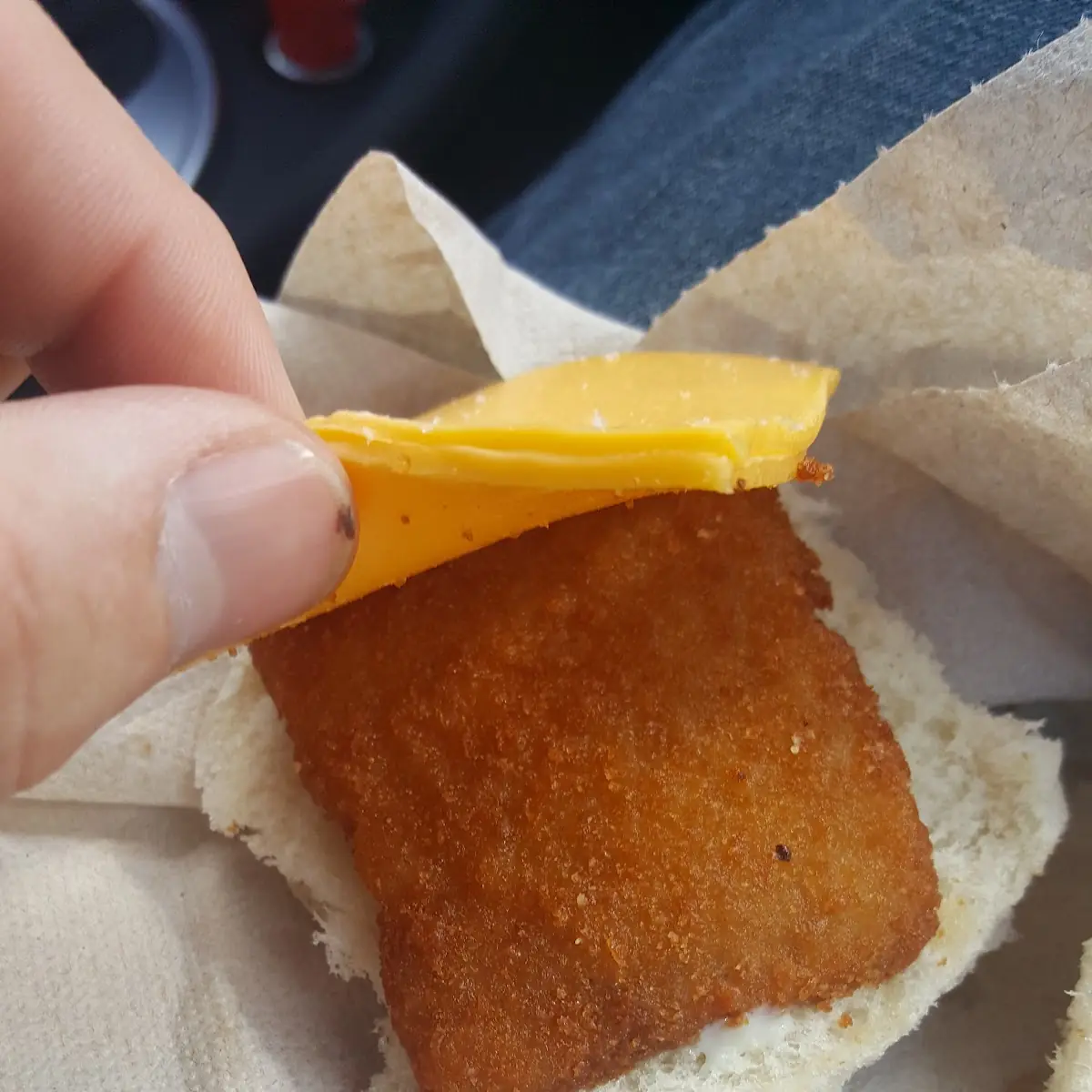 Cold Fish Sandwich with Hard Bread N Cold Cheese