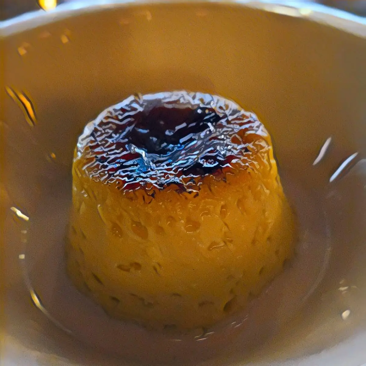 Coconut Brulee'd Flan