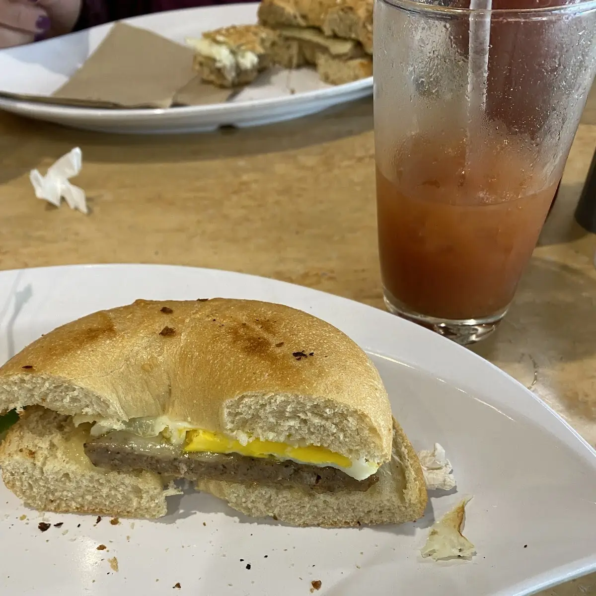 Sausage Egg and Cheese on a Bagel