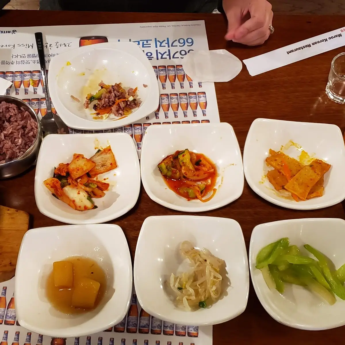 Hot Stone Bibimbap Bagulgi Side Dishes