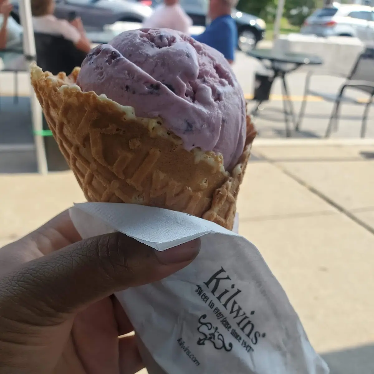 Blueberry Waffle Cone