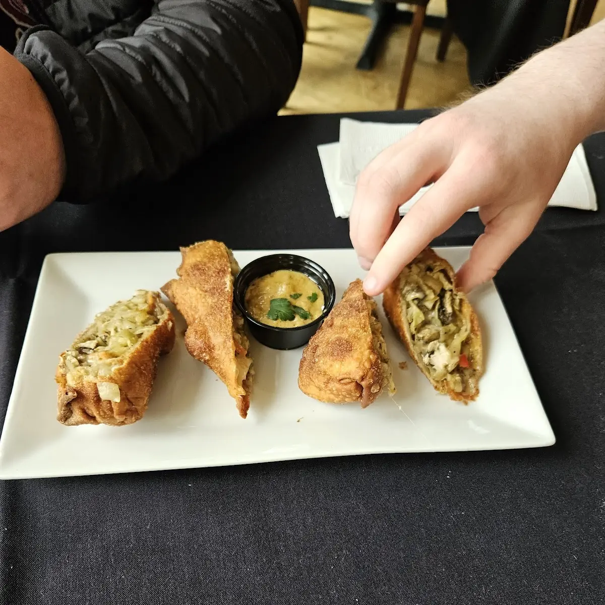 Jerk Chicken Egg Rolls