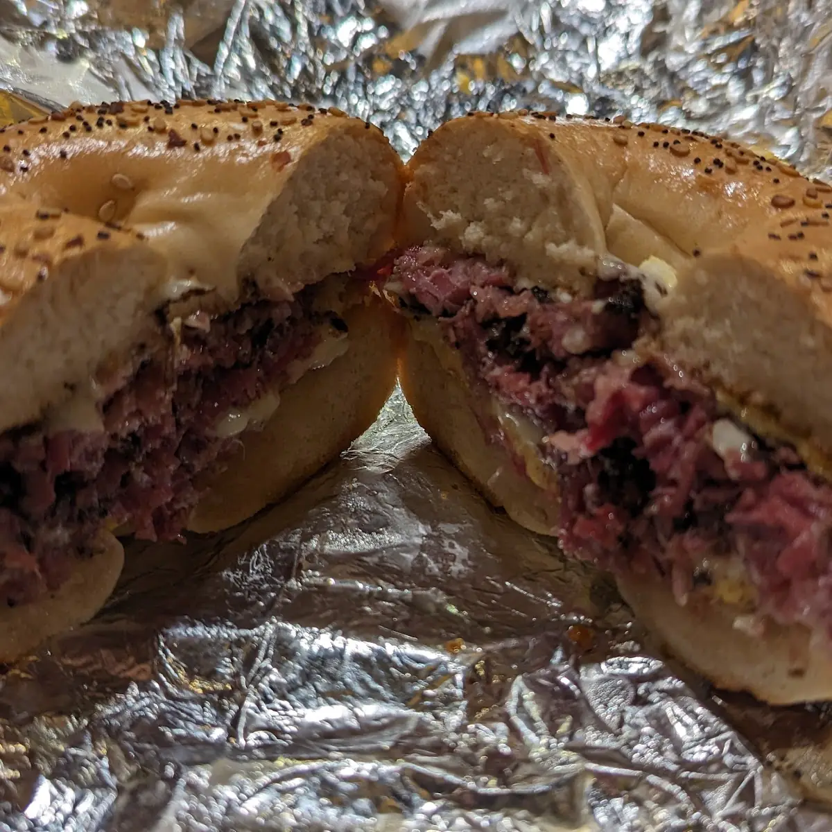 Pastrami Egg and Cheese Bagel