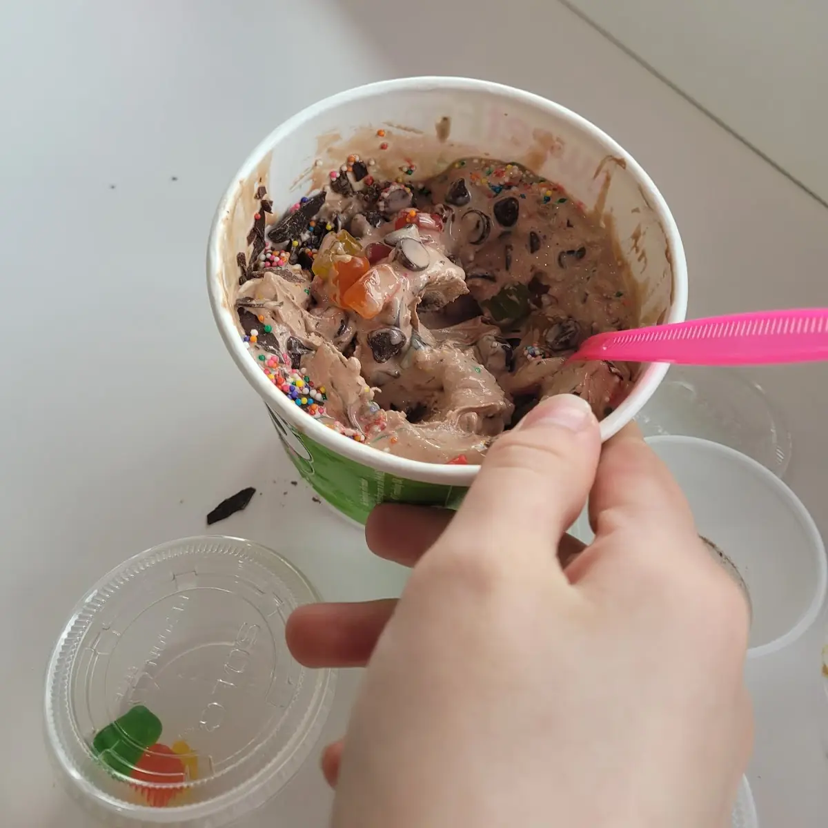 Chocolate Ice Cream with Toppings