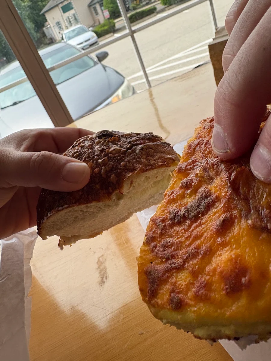 Cheese Bagel with Scallion Cream Cheese