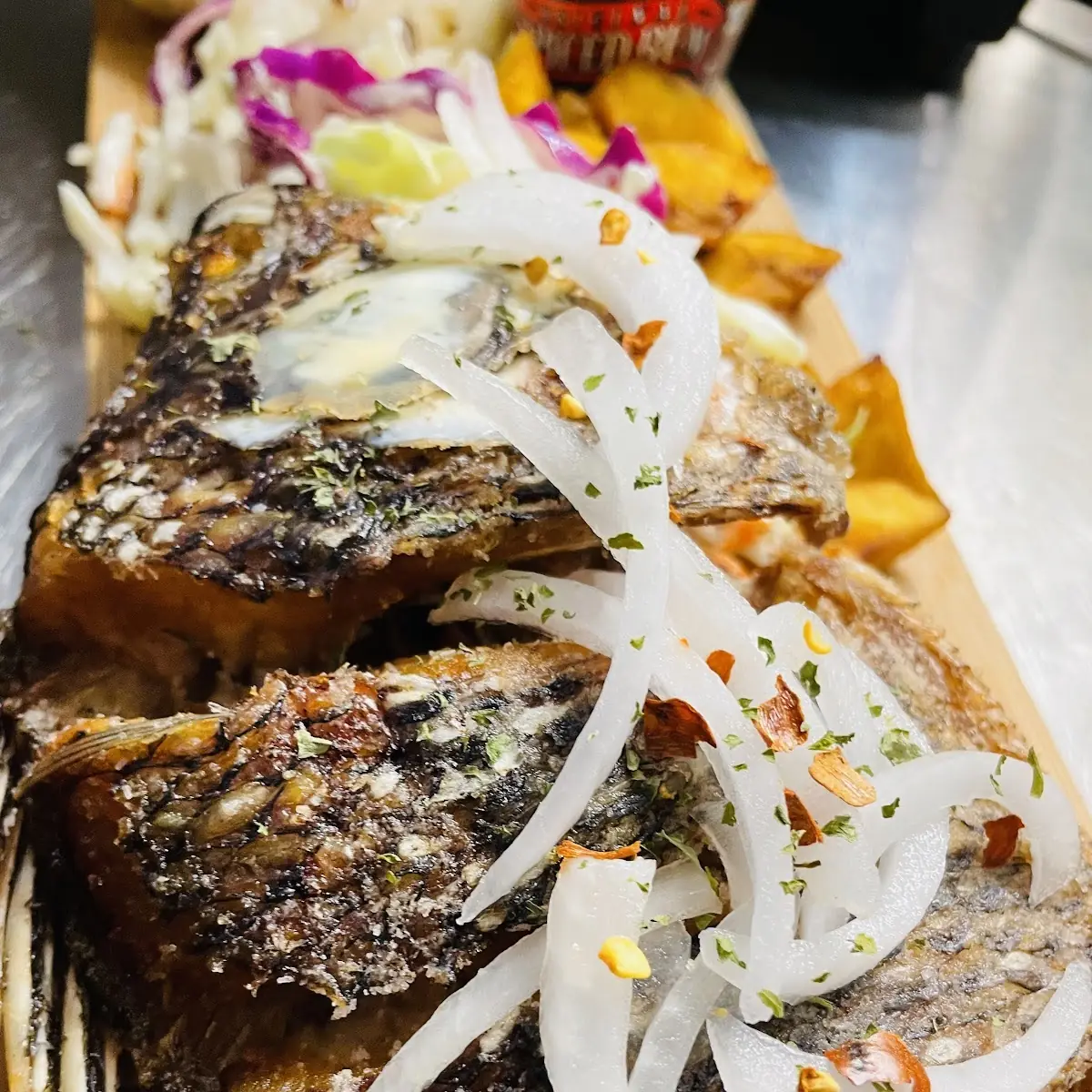 Bole and Grilled Tilapia