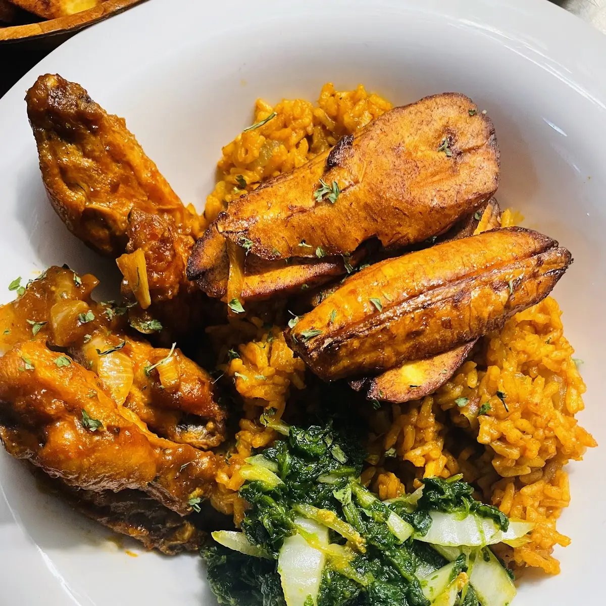 Plantain with Peppered Sauce