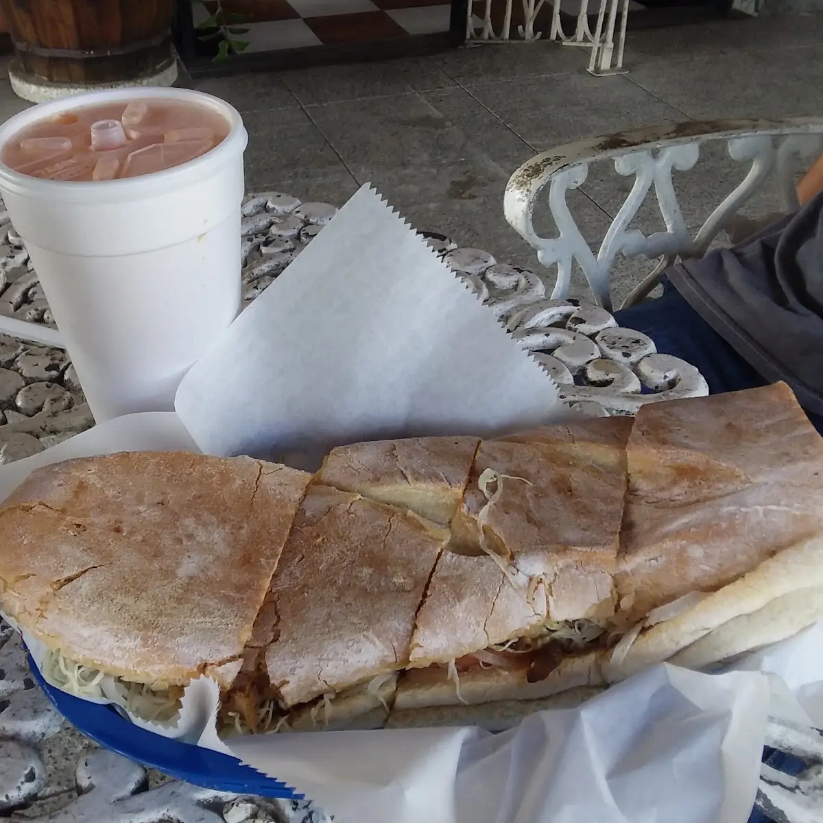 Ham Egg Cheese and Salad Sandwich