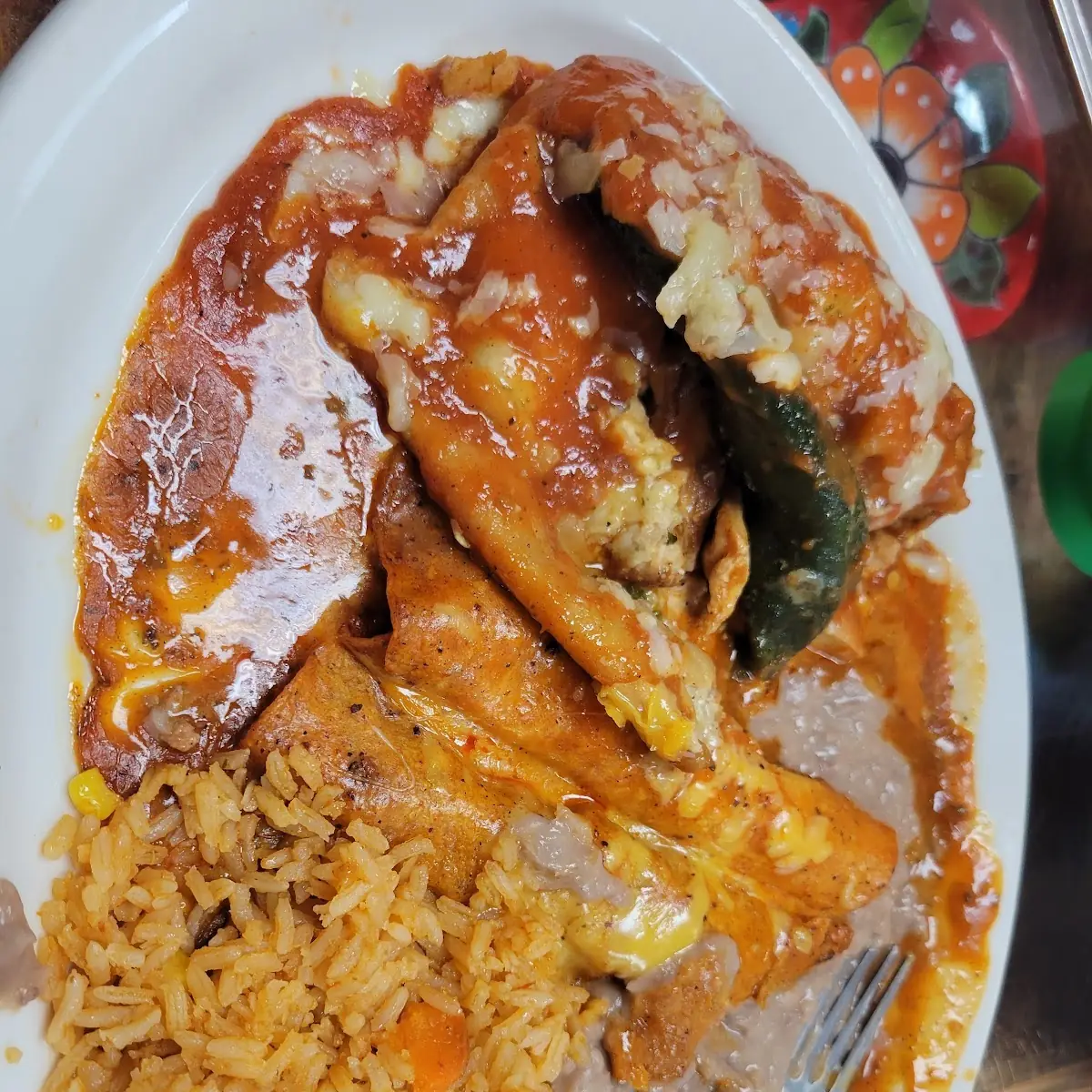 Enchiladas Chile Relleno Combo